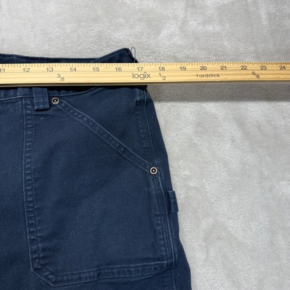 Duluth Trading Co Pants Womens 12 Curvessetter Waistband Navy Blue Cargo Trouser - Picture 14 of 15